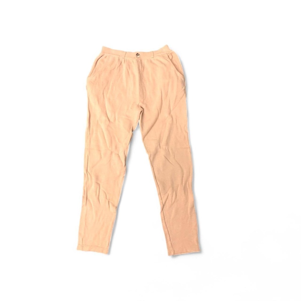 LIKE NEW womens Marisa Christina Collection pink beige 100% cotton knit jogger S